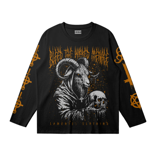 BLEED THE WICKED MENACE x LMNTD - "Goated" LongSleeve (October Orange)