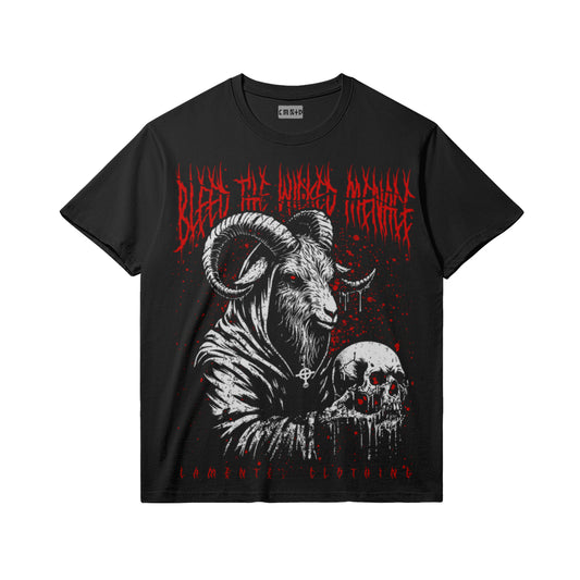 BLEED THE WICKED MEANCE x LMNTD - "Goated" Graphic Tee (Blood Red)